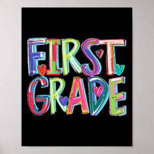 Eerste klas grappig terug naar school gelukkige ee poster