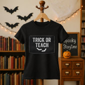 Eerste klas Halloween leraar truc of leer T-shirt