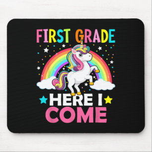 Eerste klas hier kom ik Unicorn Byck naar school 1 Muismat