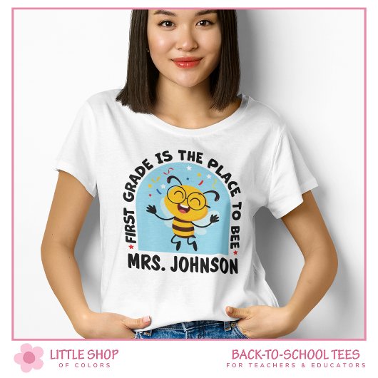 Eerste klas is de plek om aangepaste leraar te zij t-shirt