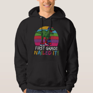 Eerste klas is gelukt T Rex Terug naar school cade Hoodie
