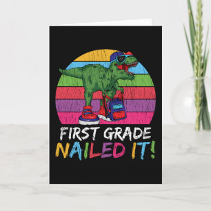 Eerste klas is gelukt T Rex Terug naar school cade Kaart