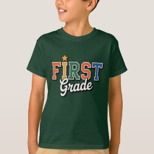 Eerste klas – Kleurrijk ontwerp voor terug naar s T-shirt