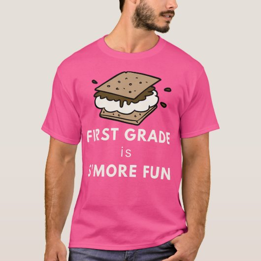 Eerste klas leraar kamp t shirt eerste klas is s'm (Voorkant)
