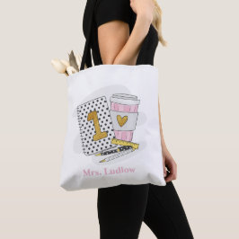 Eerste klas leraar White Notitieboek School Tote Bag