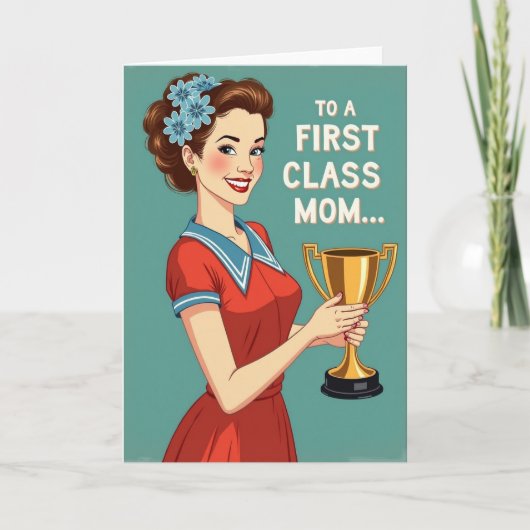Eerste Klas Moeder Award Kaart (Voorkant)