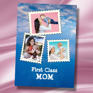 Eerste klas MOM Beste moeder ooit 3 aangepaste fot Kaart
