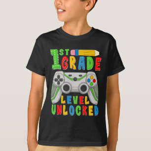 Eerste klas niveau ontgrendeld Ck naar school game T-shirt