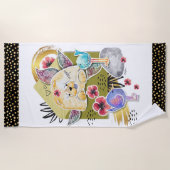 EERSTE KLAS POST Chow hond  Strandlaken (Voorkant)