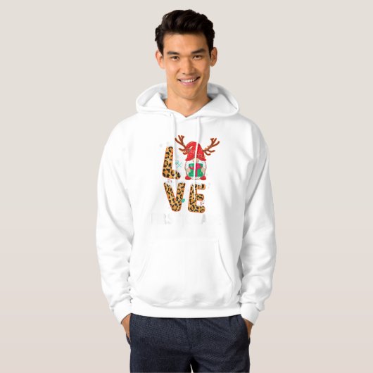 Eerste klas rendierkerstkerstman hoodie (Voorkant volledig)