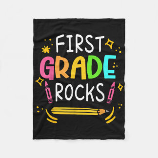 Eerste klas rockt 1e klas kind eerste schooldag fleece deken