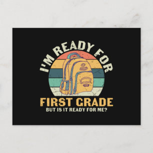 Eerste klas rugzak eerste schooldag cadeau voor ki briefkaart