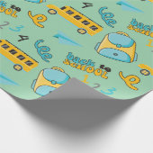 Eerste klas school naadloos inpakpapier (Hoek)