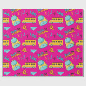 Eerste klas school naadloos inpakpapier (Vlak)