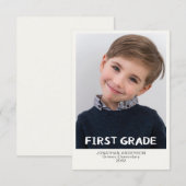 Eerste klas schooljaar Foto Keepsake Kaart (Voorkant / Achterkant)
