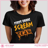Eerste klas Scream Team Teacher Halloween T-shirt