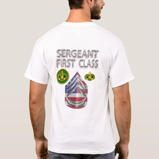 Eerste klas sergeant Armored Cavalry T-shirt (Achterkant)