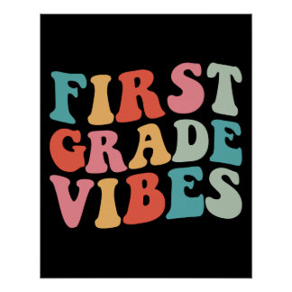 Eerste Klas Sfeer Retro Groovy Perfect Poster