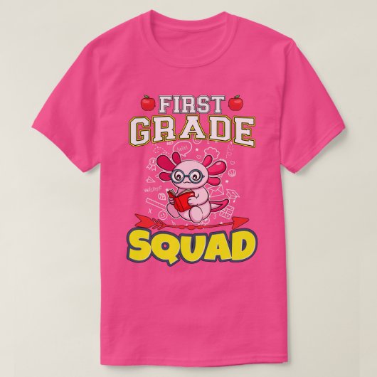Eerste klas Squad Funny basisschool T-shirt (Design voorkant)