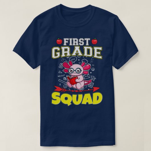 Eerste klas Squad Funny basisschool T-shirt (Design voorkant)