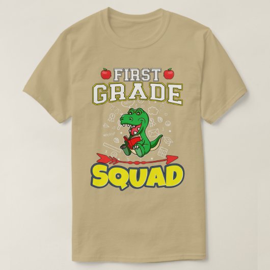 Eerste klas Squad Funny basisschool T-shirt (Design voorkant)