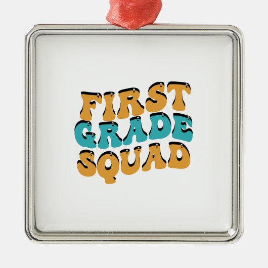 Eerste Klas Squad Metalen Ornament (Voorkant)