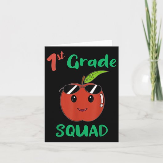 Eerste klas squad terug naar school geschenken kaart (Voorkant)