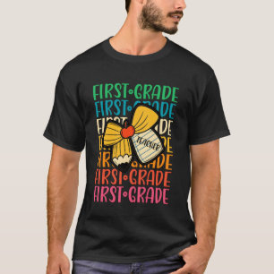 Eerste klas terug naar school Coquete potlood koe T-shirt