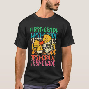 Eerste klas terug naar school Coquete potlood koe T-shirt