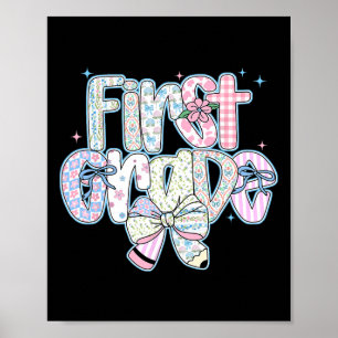 Eerste klas terug naar school Coquette Preppy Penc Poster