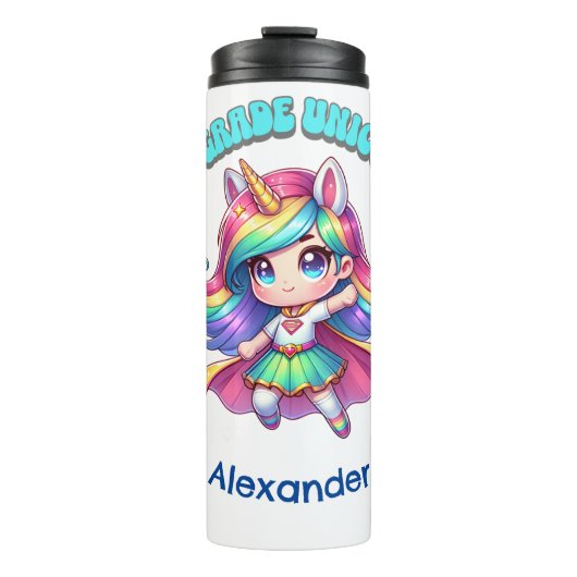 Eerste klas terug naar school eenhoorn klas een te thermosbeker (Voorkant)