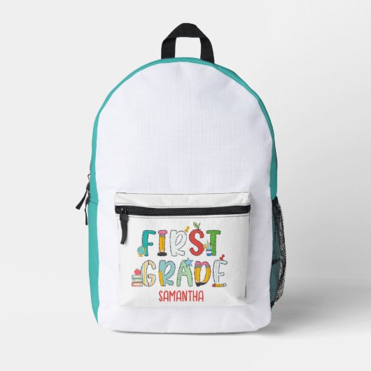 Eerste klas Terug naar School gepersonaliseerd Bedrukte Rugzak (Voorkant)
