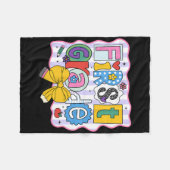 Eerste klas terug naar school Schattigee letters Fleece Deken (Voorkant (Horizontaal))