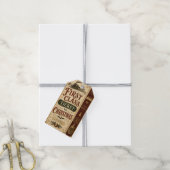 Eerste Klas Ticket naar Kerstmis Cadeaulabel (Met Touw)