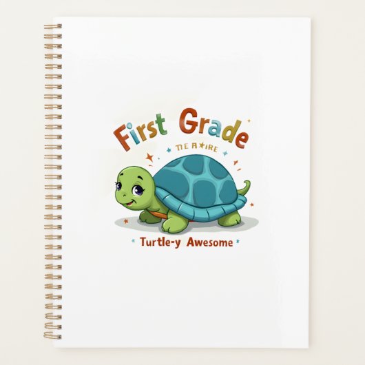 Eerste klas Turtle-ly Geweldige 1e klas terug naar Planner (Voorkant)