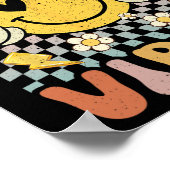 Eerste klas Vibes 1e klas Retro Docent 1e dag Poster (Hoek)