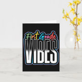 Eerste klas vibes leraar student 1e klas terug t kaart (Gele Bloem)