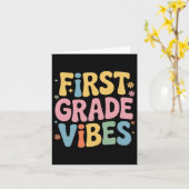 Eerste klas vibes leraar student terug naar school kaart (Gele Bloem)