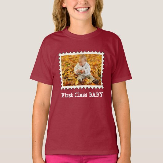 EERSTE KLASSE BABY Beste Baby horizontale foto T-shirt (Voorkant)
