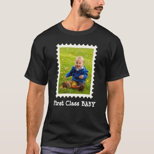 EERSTE KLASSE BABY Beste Baby ooit aangepaste foto T-shirt (Voorkant)