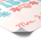 Eerste klasse-blokken - Retro klassroom Poster (Hoek)