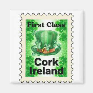 Eerste klasse Cork Ireland Stamp Magneet