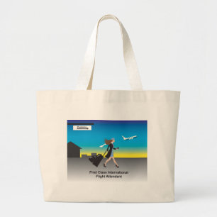 Eerste klasse Internationale vliegbegeleider Grote Tote Bag