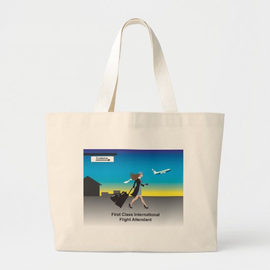 Eerste klasse Internationale vliegbegeleider Grote Tote Bag (Voorkant)