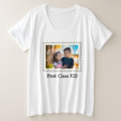 EERSTE KLASSE KIND Beste Kind, aangepaste horizont Grote Maat T-shirt (Design voorkant)