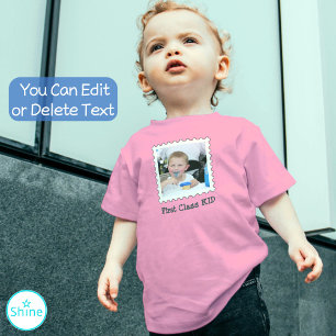 EERSTE KLASSE KIND Creëer Uw eigen Schattigee foto Kinder Shirts
