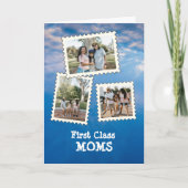 Eerste klasse MOMS Best MOMS LGBT, aangepast 3 fot Kaart (Voorkant)