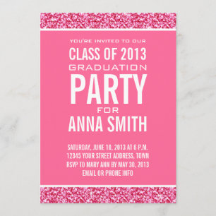 EERSTE KLASSE VAN PARTIJ 2013   PINK GLITTER KAART