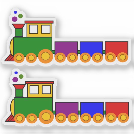 Eerste kleuren Wooden Toy Train Sticker (Voorkant)