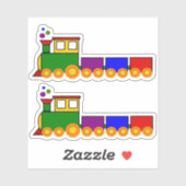 Eerste kleuren Wooden Toy Train Sticker (Vel)